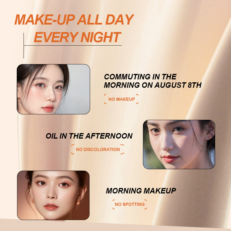 PORCOPE Small Silver Cap Liquid Foundation Modifies Pores and Blemishes, is Not Easy to Remove Makeup, Brightens Combination Dry and Oily Skin, Fits well Without Makeup 1.2fl.oz/35ml