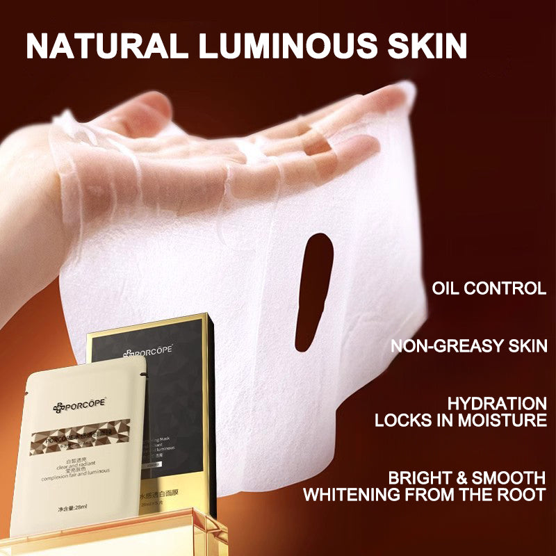 PORCOPE Niacinamide Brighten Moisturizing Sheet Mask-28gx5 EA, Improve Dryness and Roughness,Moisturize,Brighten