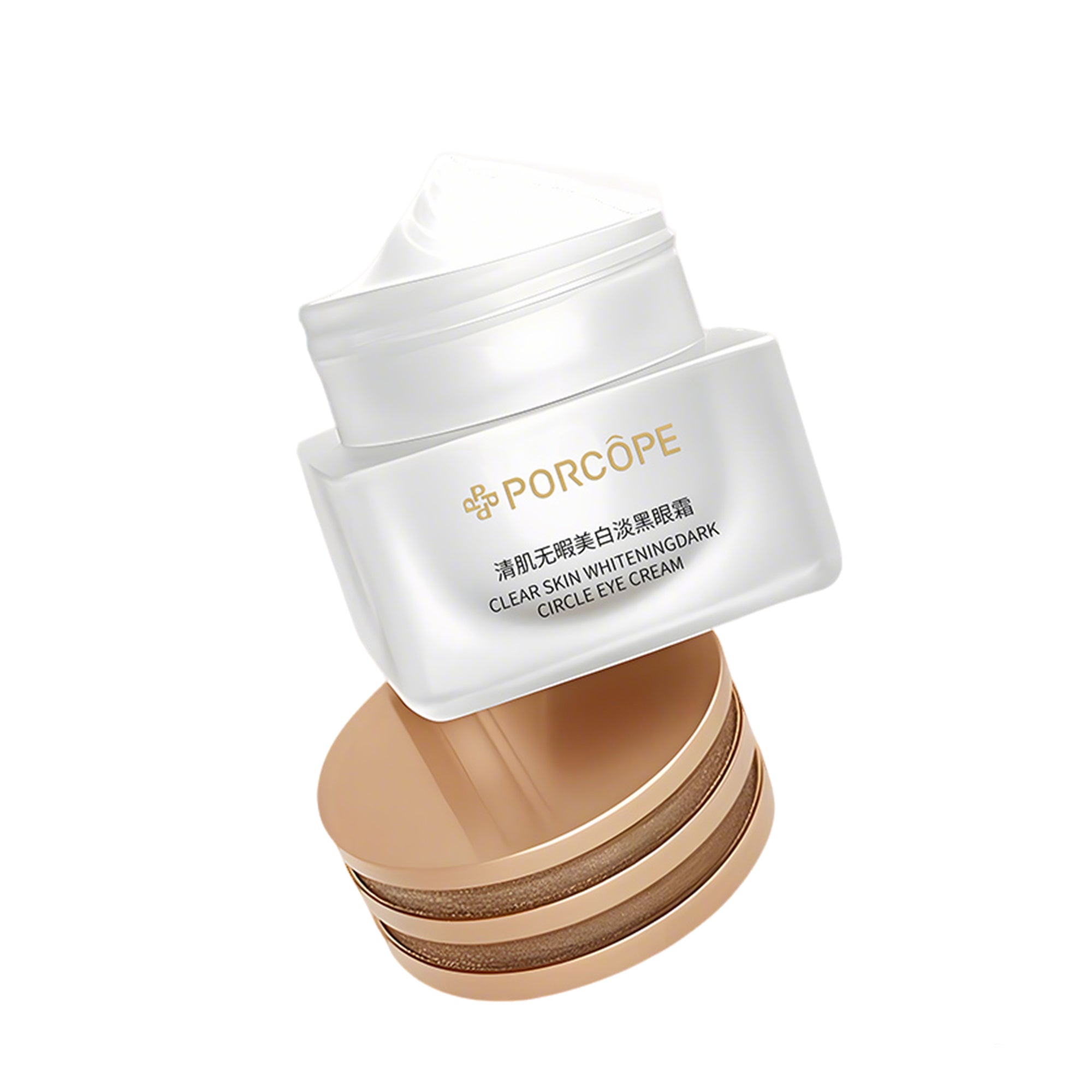 PORCOPE Caffeine Dark Circle Eye Cream - Contains Hyaluronic Acid & Niacinamide Under to Brighten Eye Area, Reduce Dark Circles & Smooth Wrinkles - Caffeine Eyes Serum 0.5 fl oz