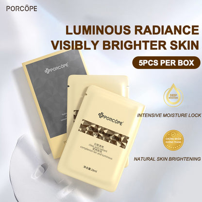 PORCOPE Niacinamide Brighten Moisturizing Sheet Mask-28gx5 EA, Improve Dryness and Roughness,Moisturize,Brighten