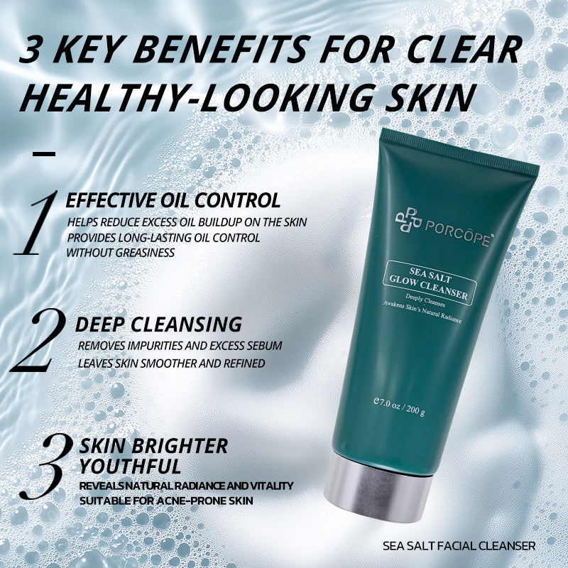 PORCOPR Hydrating Skincare Set Oil-Control Cleanser, Moisturizing Toner &amp; Deep Hydration Cream