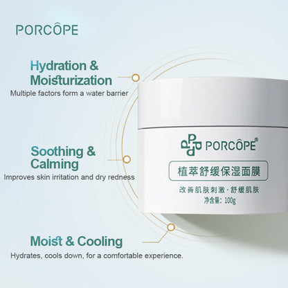 PORCOPE Overnight Hydrating Sleeping Mask - Contains Hyaluronic Acid, Plant Extracts, Natural Moisturizing Factors - Improves Skin Irritation, Relieves Dryness, Leave-In Sleeping Facial Mask 3.5 fl oz