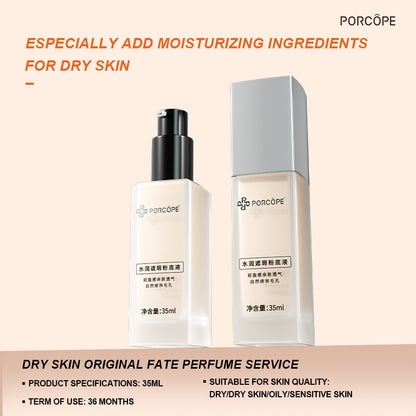 PORCOPE Small Silver Cap Liquid Foundation Modifies Pores and Blemishes, is Not Easy to Remove Makeup, Brightens Combination Dry and Oily Skin, Fits well Without Makeup 1.2fl.oz/35ml