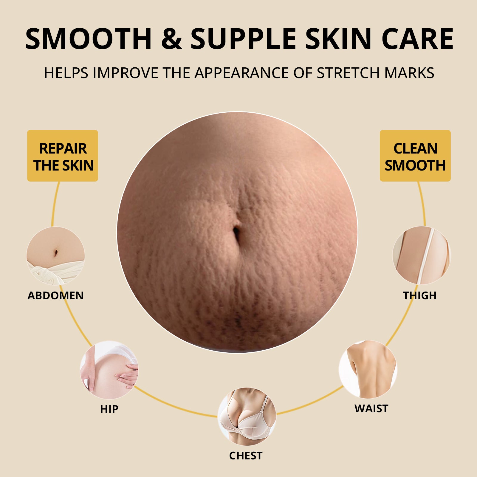 PORCOPE Dual-Phase Essence Oil for Stretch Marks, Pregnancy-Safe Body Lotion for Moms-to-Be and Women Trying to Conceive, Nourishing Body Care for Sensitive Skin