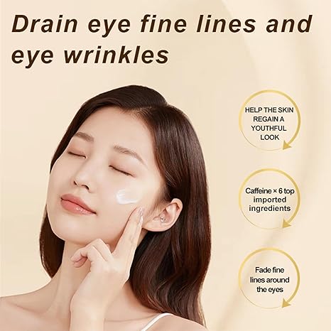 PORCOPE Caffeine Dark Circle Eye Cream - Contains Hyaluronic Acid &amp; Niacinamide Under to Brighten Eye Area, Reduce Dark Circles &amp; Smooth Wrinkles - Caffeine Eyes Serum 0.5 fl oz