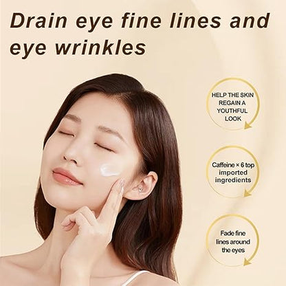 PORCOPE Caffeine Dark Circle Eye Cream - Contains Hyaluronic Acid &amp; Niacinamide Under to Brighten Eye Area, Reduce Dark Circles &amp; Smooth Wrinkles - Caffeine Eyes Serum 0.5 fl oz