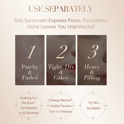 PORCOPE Lightweight Foundation Long-Lasting 24H Waterproof Sweatproof Natural Coverage SPF30+ PA++