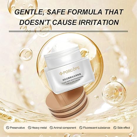 PORCOPE Caffeine Dark Circle Eye Cream - Contains Hyaluronic Acid &amp; Niacinamide Under to Brighten Eye Area, Reduce Dark Circles &amp; Smooth Wrinkles - Caffeine Eyes Serum 0.5 fl oz