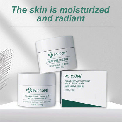 PORCOPE Overnight Hydrating Sleeping Mask - Contains Hyaluronic Acid, Plant Extracts, Natural Moisturizing Factors - Improves Skin Irritation, Relieves Dryness, Leave-In Sleeping Facial Mask 3.5 fl oz