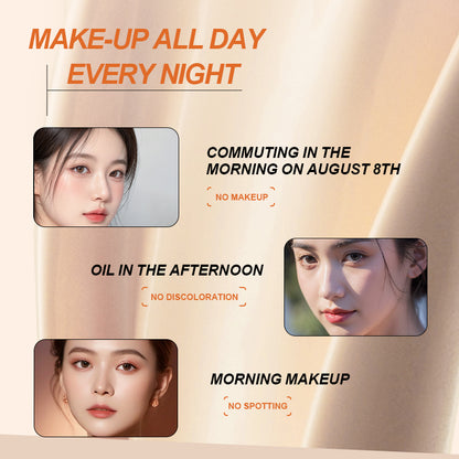 PORCOPE Small Silver Cap Liquid Foundation Modifies Pores and Blemishes, is Not Easy to Remove Makeup, Brightens Combination Dry and Oily Skin, Fits well Without Makeup 1.2fl.oz/35ml