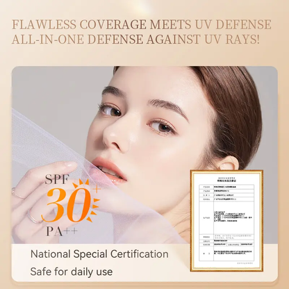 PORCOPE Lightweight Foundation Long-Lasting 24H Waterproof Sweatproof Natural Coverage SPF30+ PA++